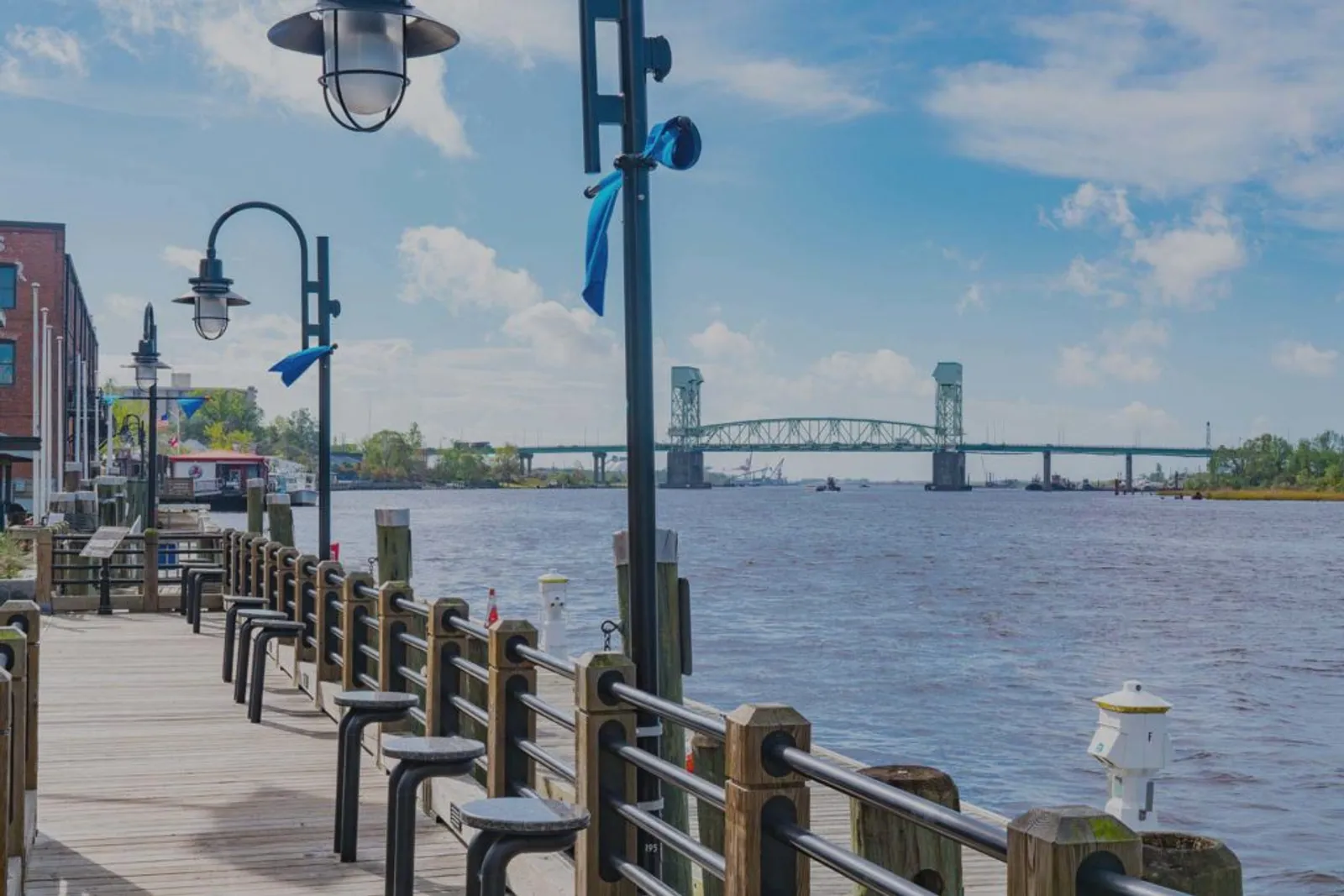 Downtown Wilmington, North Carolina at dusk